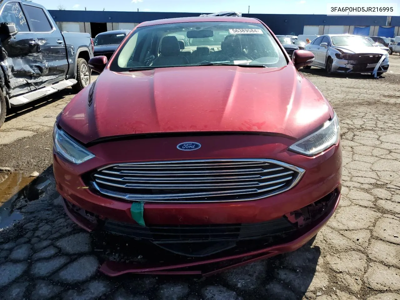 2018 Ford Fusion Se VIN: 3FA6P0HD5JR216995 Lot: 56389584