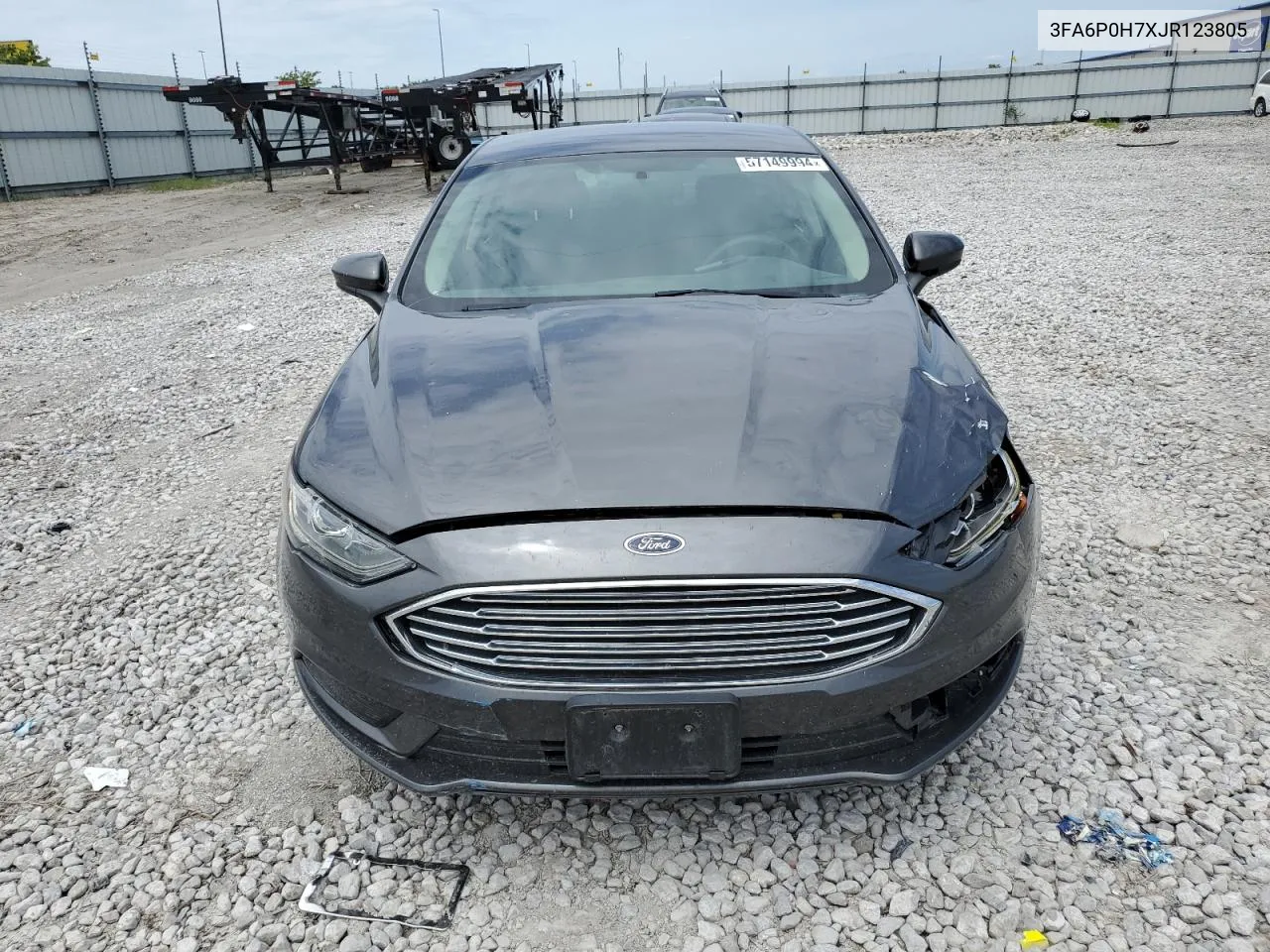 2018 Ford Fusion Se VIN: 3FA6P0H7XJR123805 Lot: 57149994