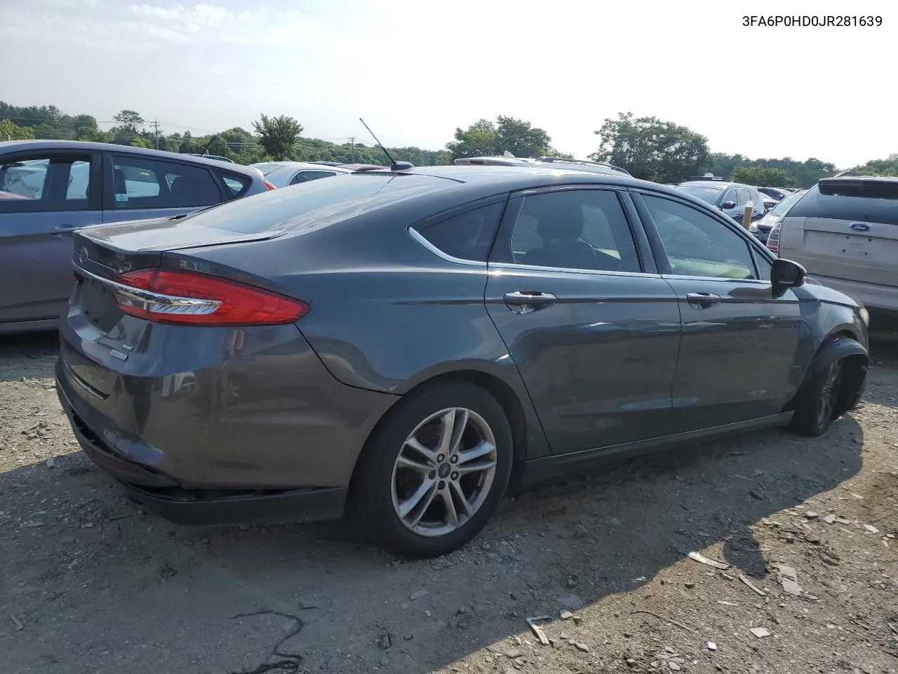 2018 Ford Fusion Se VIN: 3FA6P0HD0JR281639 Lot: 58072254