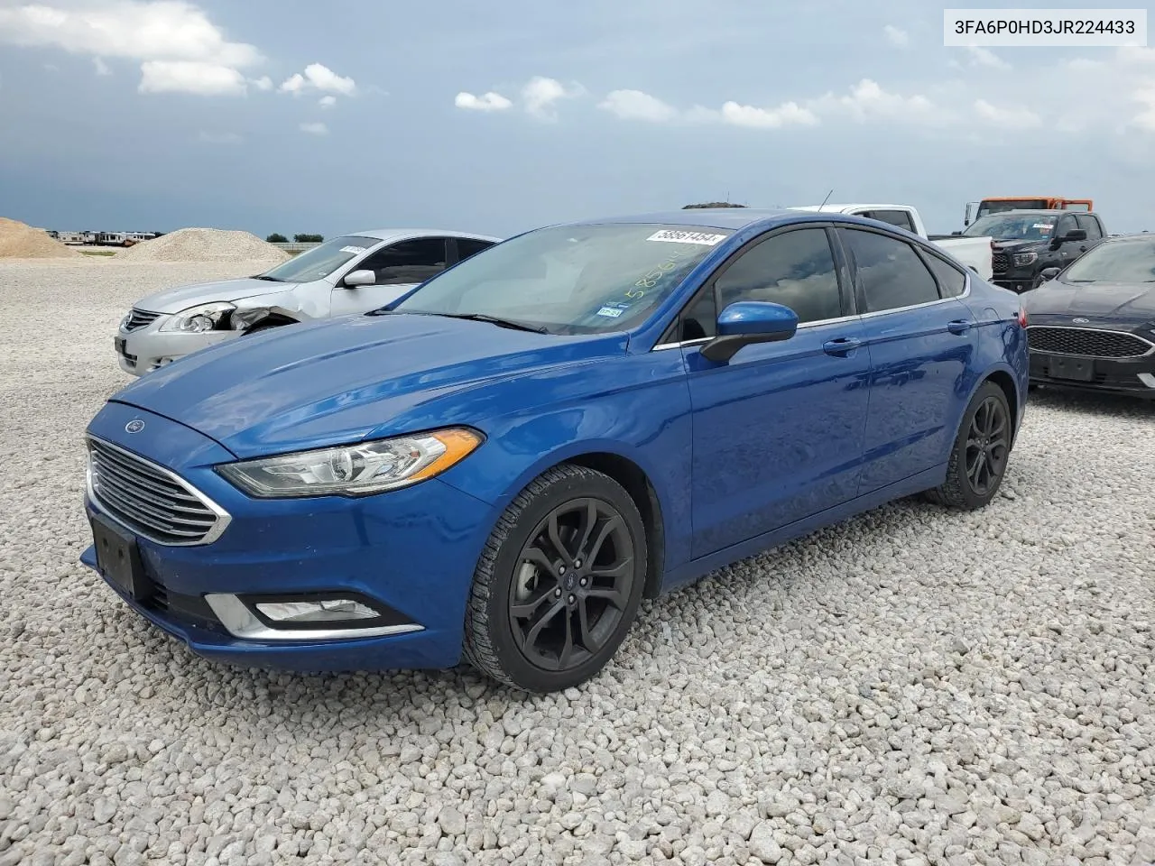 2018 Ford Fusion Se VIN: 3FA6P0HD3JR224433 Lot: 58561454