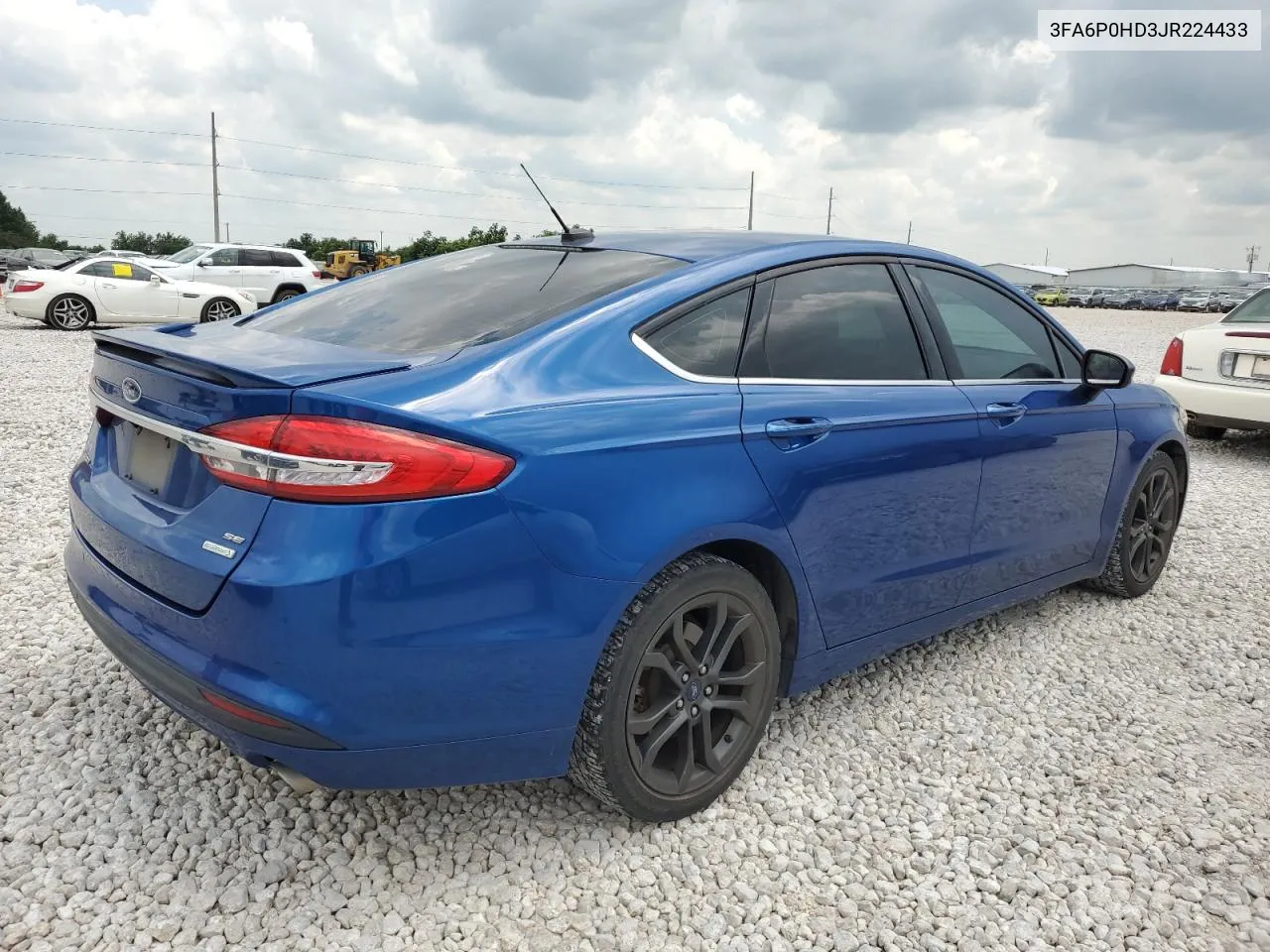 2018 Ford Fusion Se VIN: 3FA6P0HD3JR224433 Lot: 58561454