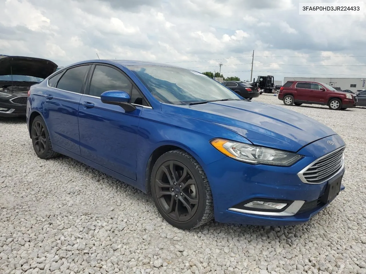 2018 Ford Fusion Se VIN: 3FA6P0HD3JR224433 Lot: 58561454