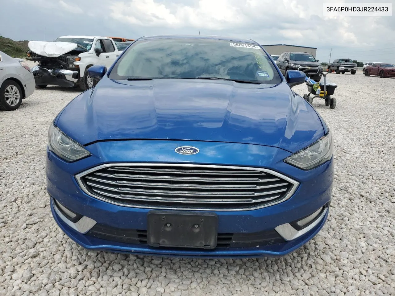 2018 Ford Fusion Se VIN: 3FA6P0HD3JR224433 Lot: 58561454