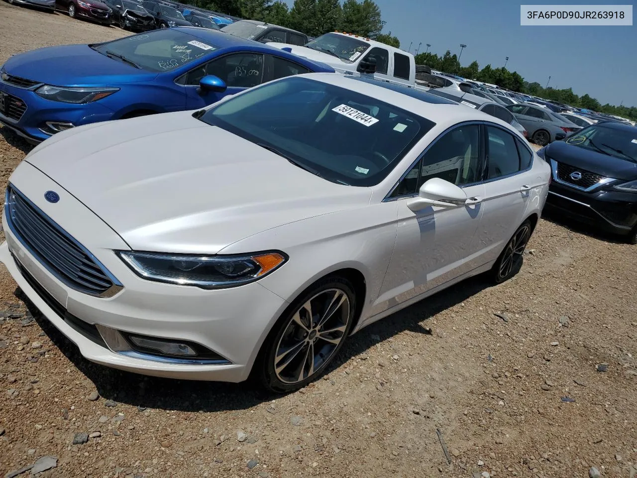 2018 Ford Fusion Titanium/Platinum VIN: 3FA6P0D90JR263918 Lot: 59121044