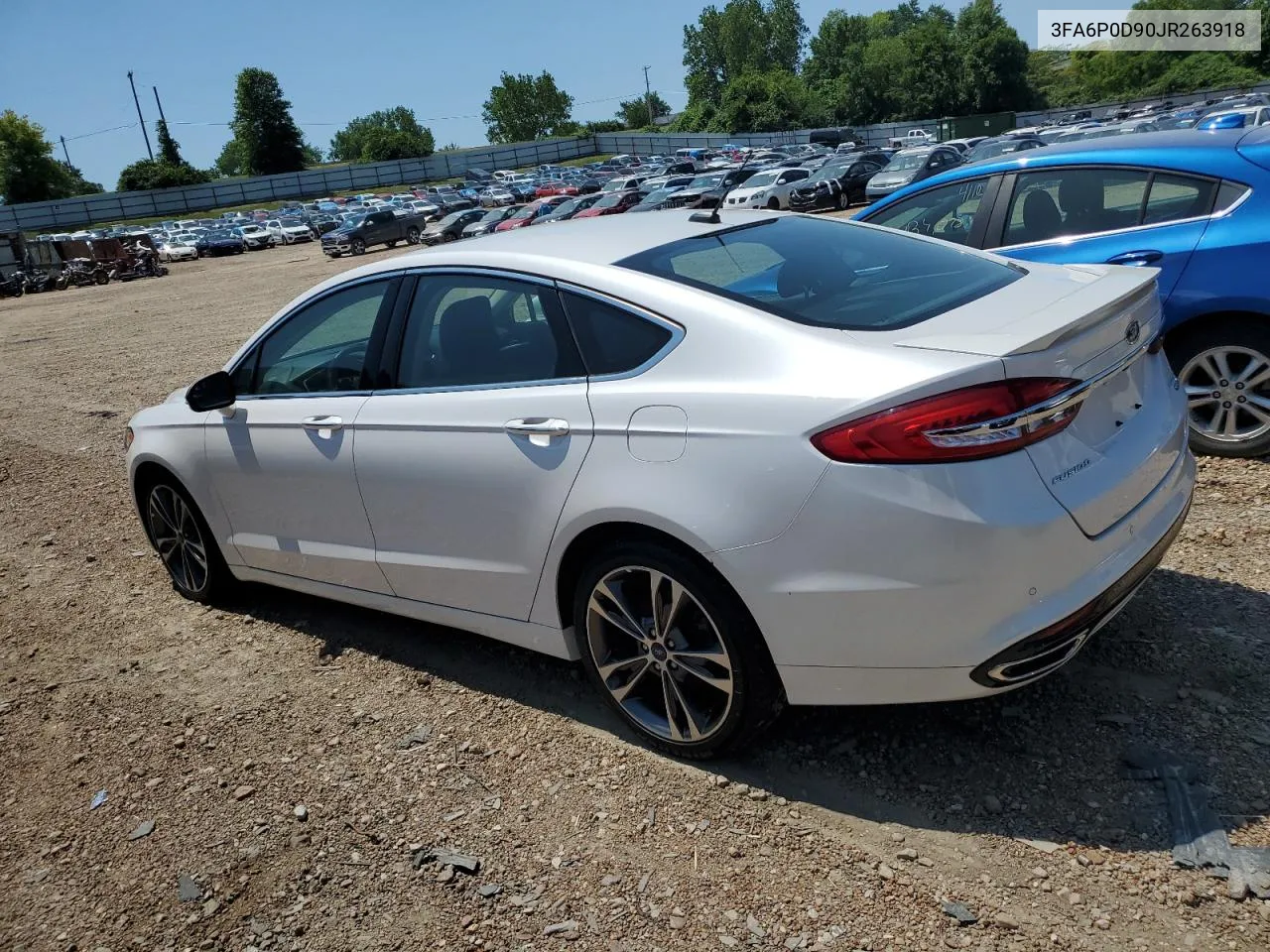 2018 Ford Fusion Titanium/Platinum VIN: 3FA6P0D90JR263918 Lot: 59121044