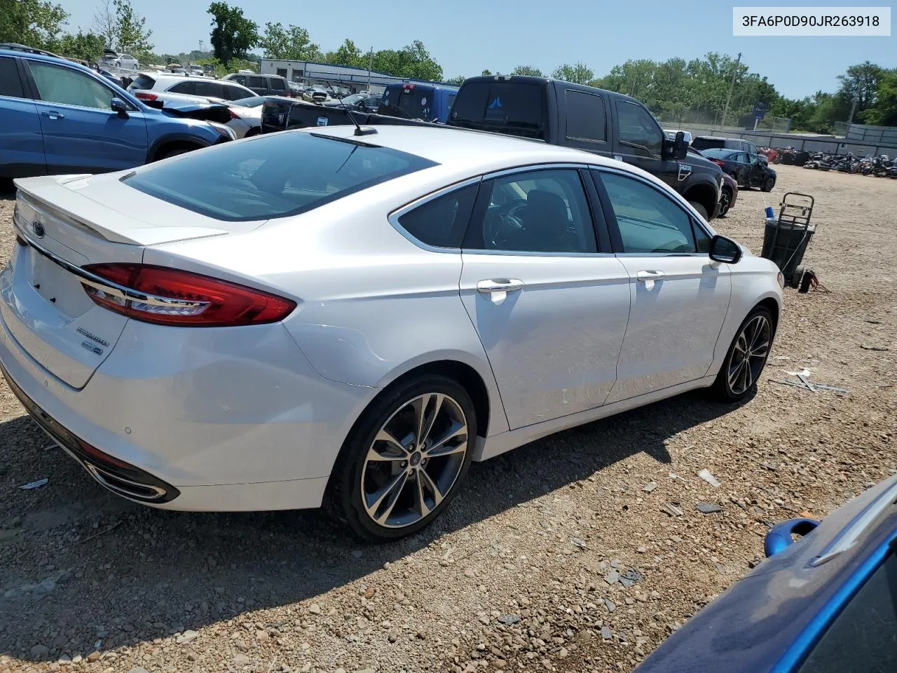 2018 Ford Fusion Titanium/Platinum VIN: 3FA6P0D90JR263918 Lot: 59121044