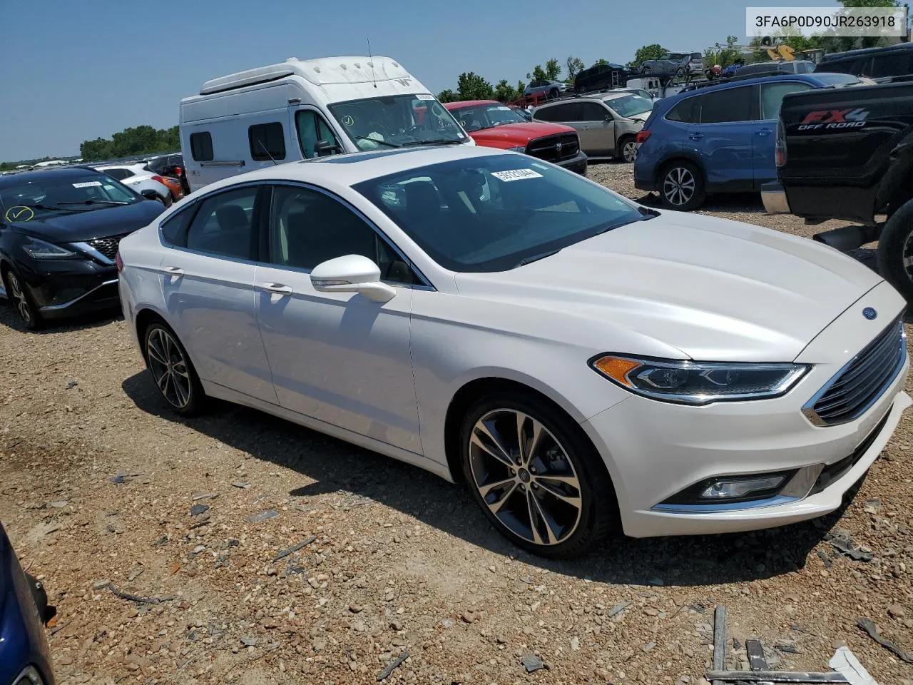 2018 Ford Fusion Titanium/Platinum VIN: 3FA6P0D90JR263918 Lot: 59121044