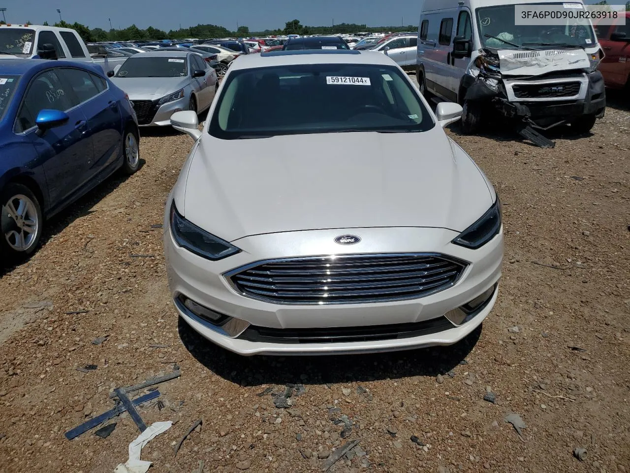 2018 Ford Fusion Titanium/Platinum VIN: 3FA6P0D90JR263918 Lot: 59121044