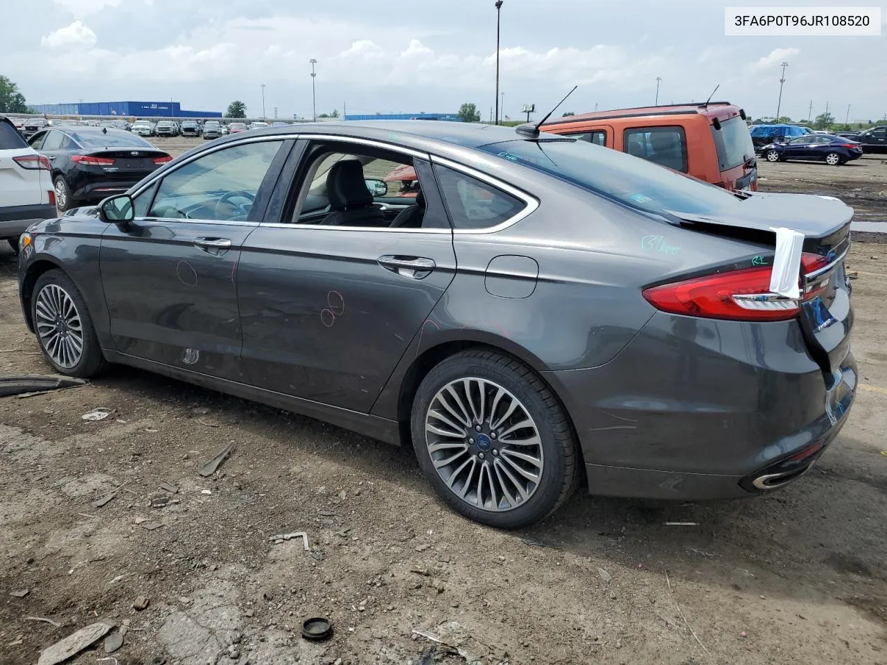 2018 Ford Fusion Se VIN: 3FA6P0T96JR108520 Lot: 59301944