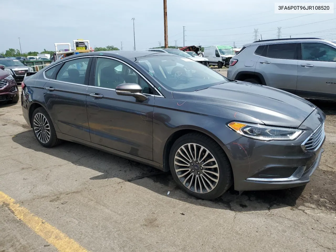 2018 Ford Fusion Se VIN: 3FA6P0T96JR108520 Lot: 59301944