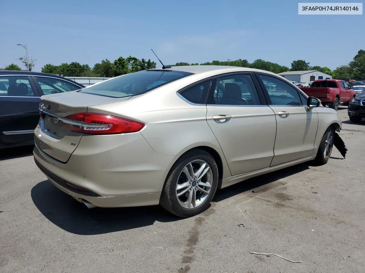 2018 Ford Fusion Se VIN: 3FA6P0H74JR140146 Lot: 59729014