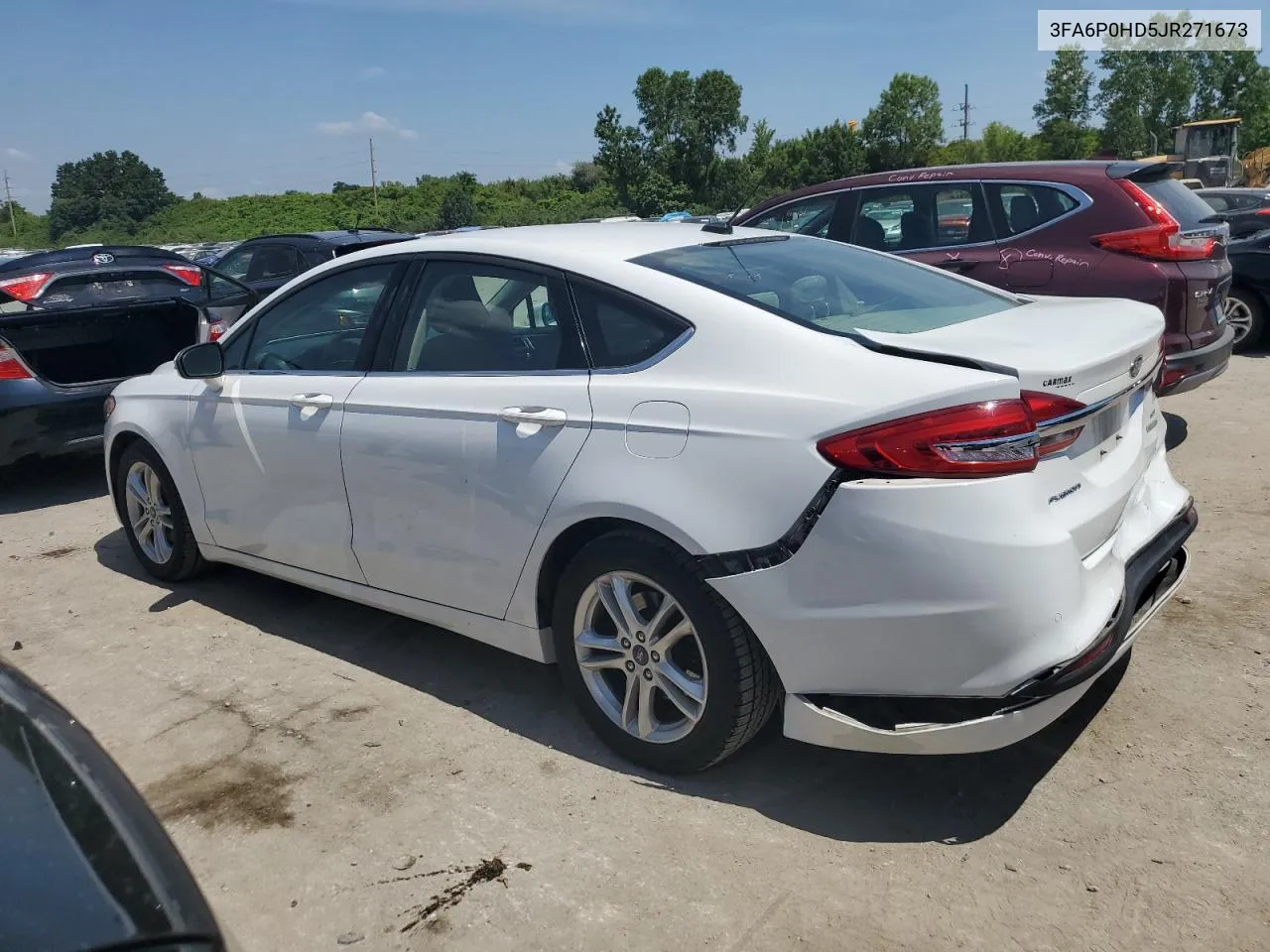 2018 Ford Fusion Se VIN: 3FA6P0HD5JR271673 Lot: 59738234