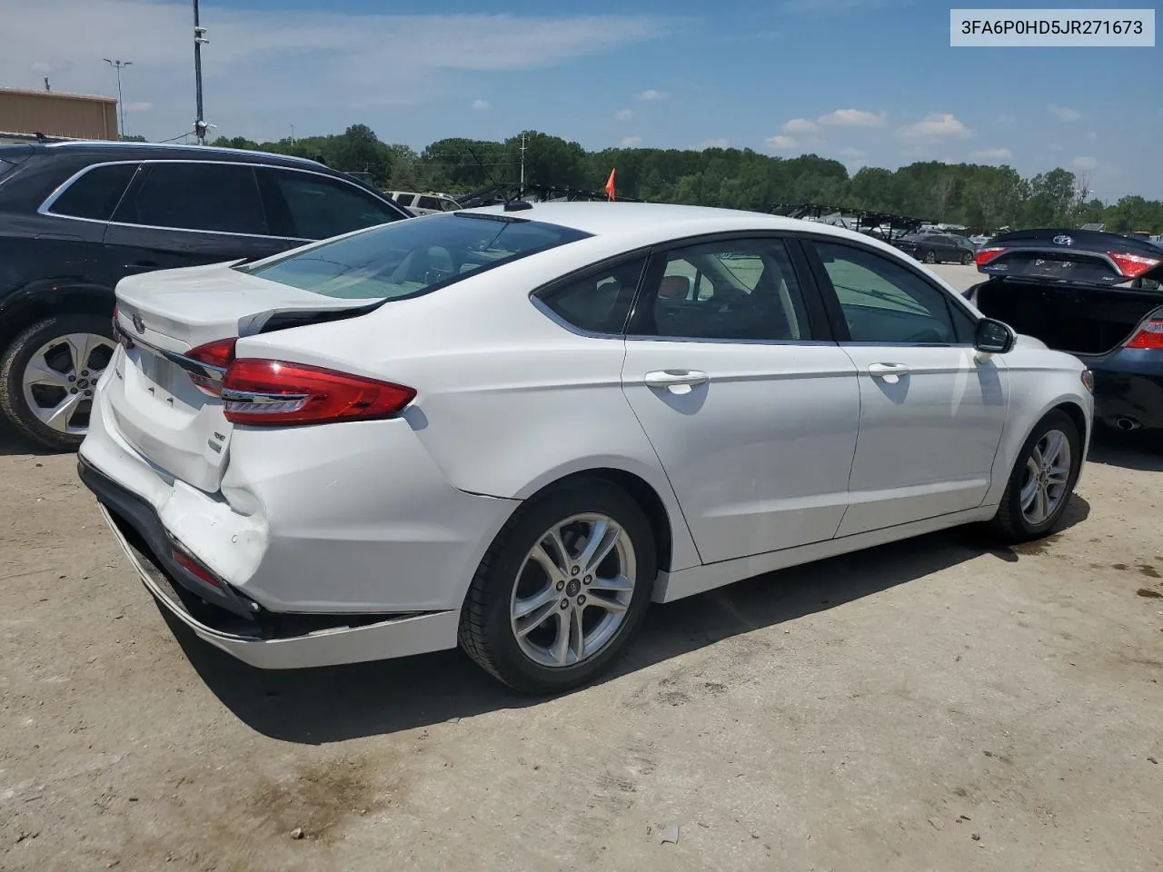 2018 Ford Fusion Se VIN: 3FA6P0HD5JR271673 Lot: 59738234