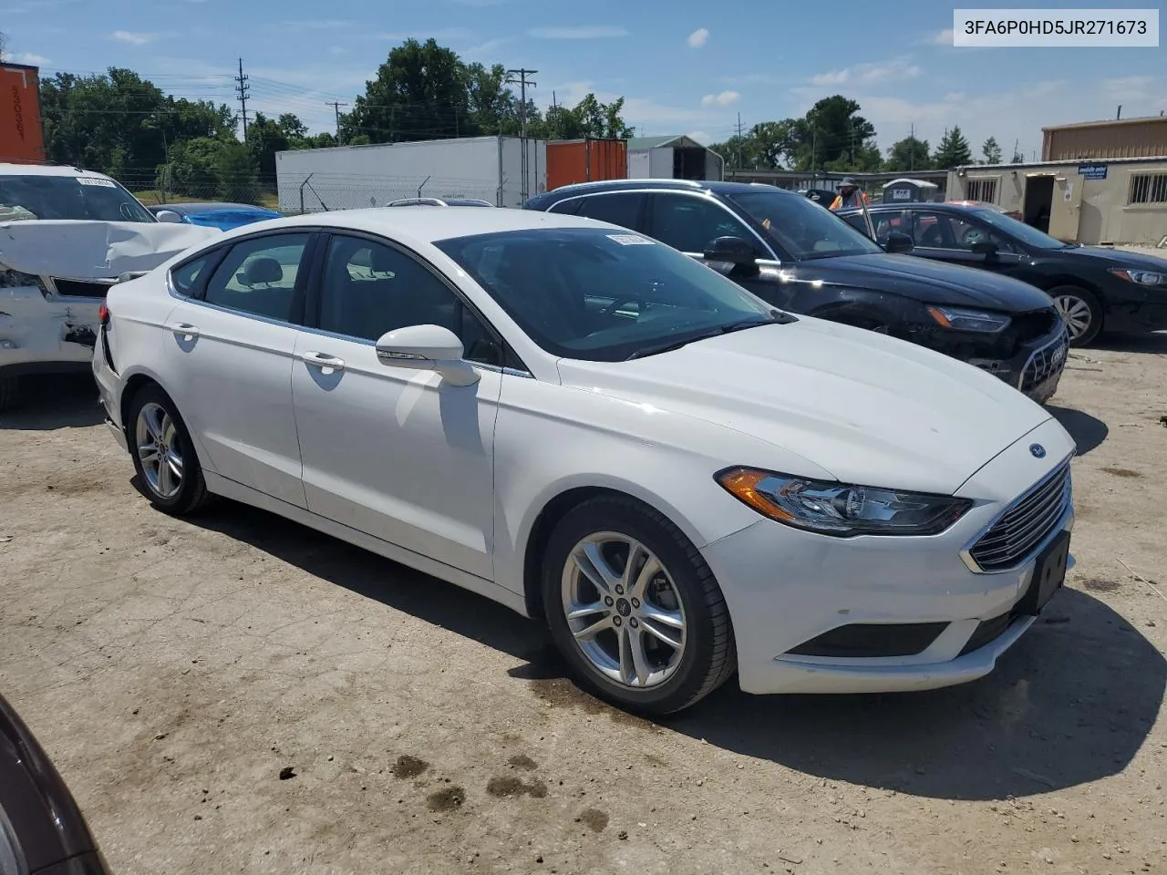 2018 Ford Fusion Se VIN: 3FA6P0HD5JR271673 Lot: 59738234