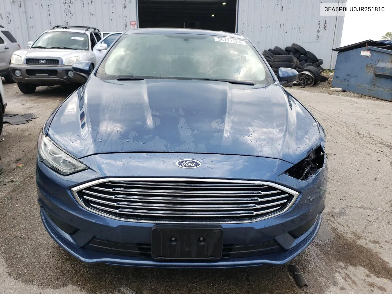 2018 Ford Fusion Se Hybrid VIN: 3FA6P0LU0JR251810 Lot: 59771524