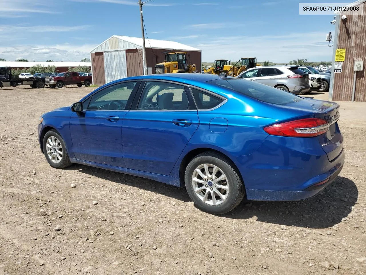 2018 Ford Fusion S VIN: 3FA6P0G71JR129008 Lot: 59860044