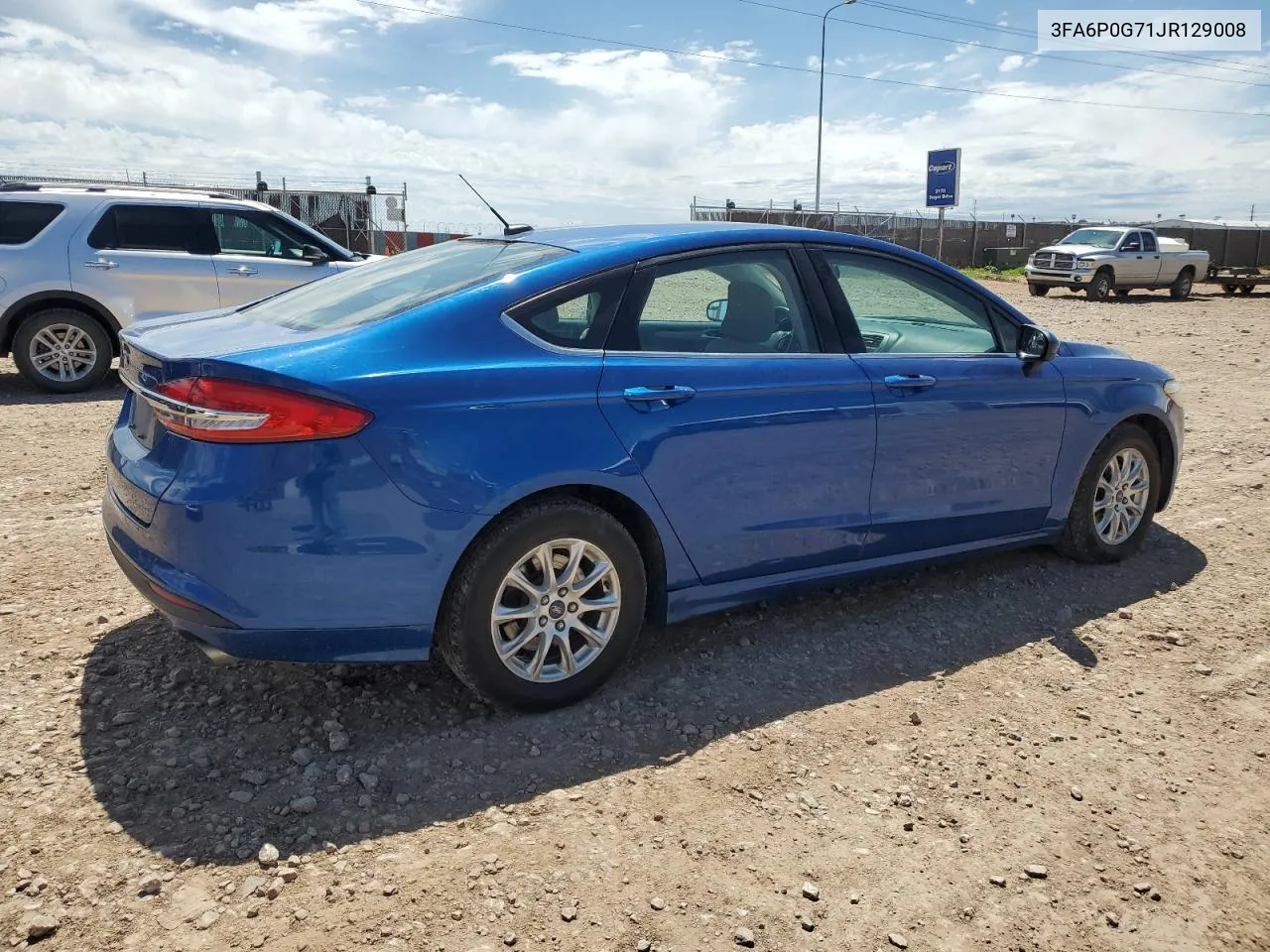 2018 Ford Fusion S VIN: 3FA6P0G71JR129008 Lot: 59860044