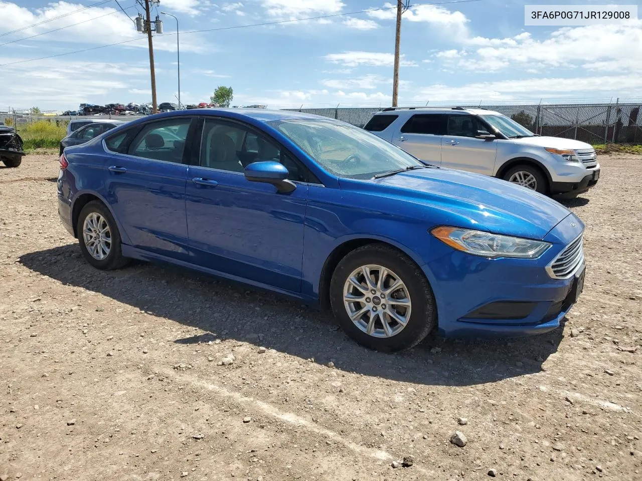 2018 Ford Fusion S VIN: 3FA6P0G71JR129008 Lot: 59860044