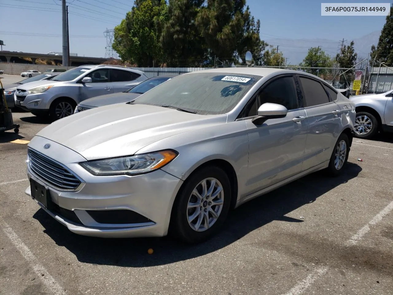 2018 Ford Fusion S VIN: 3FA6P0G75JR144949 Lot: 60617054