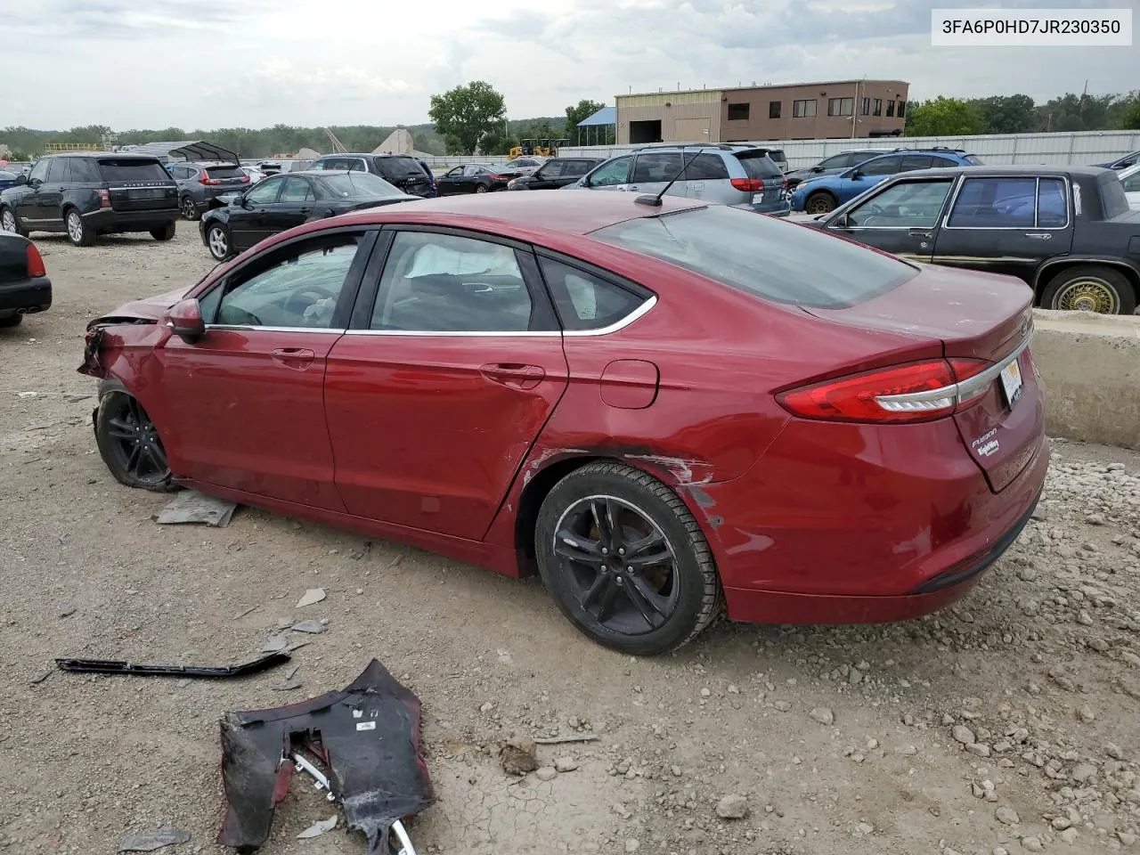 2018 Ford Fusion Se VIN: 3FA6P0HD7JR230350 Lot: 60635594