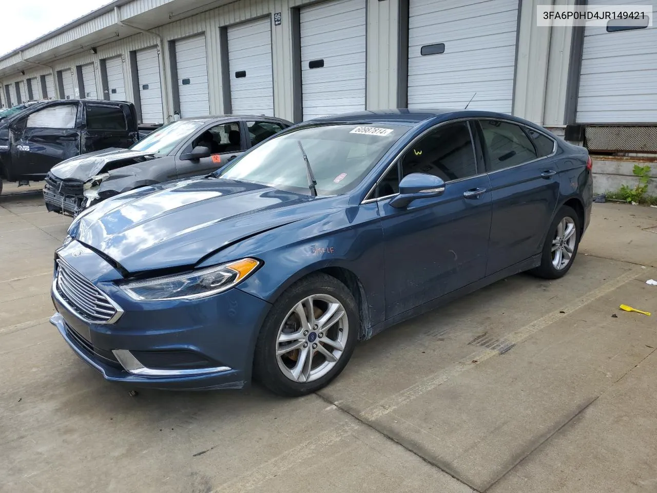 2018 Ford Fusion Se VIN: 3FA6P0HD4JR149421 Lot: 60987814