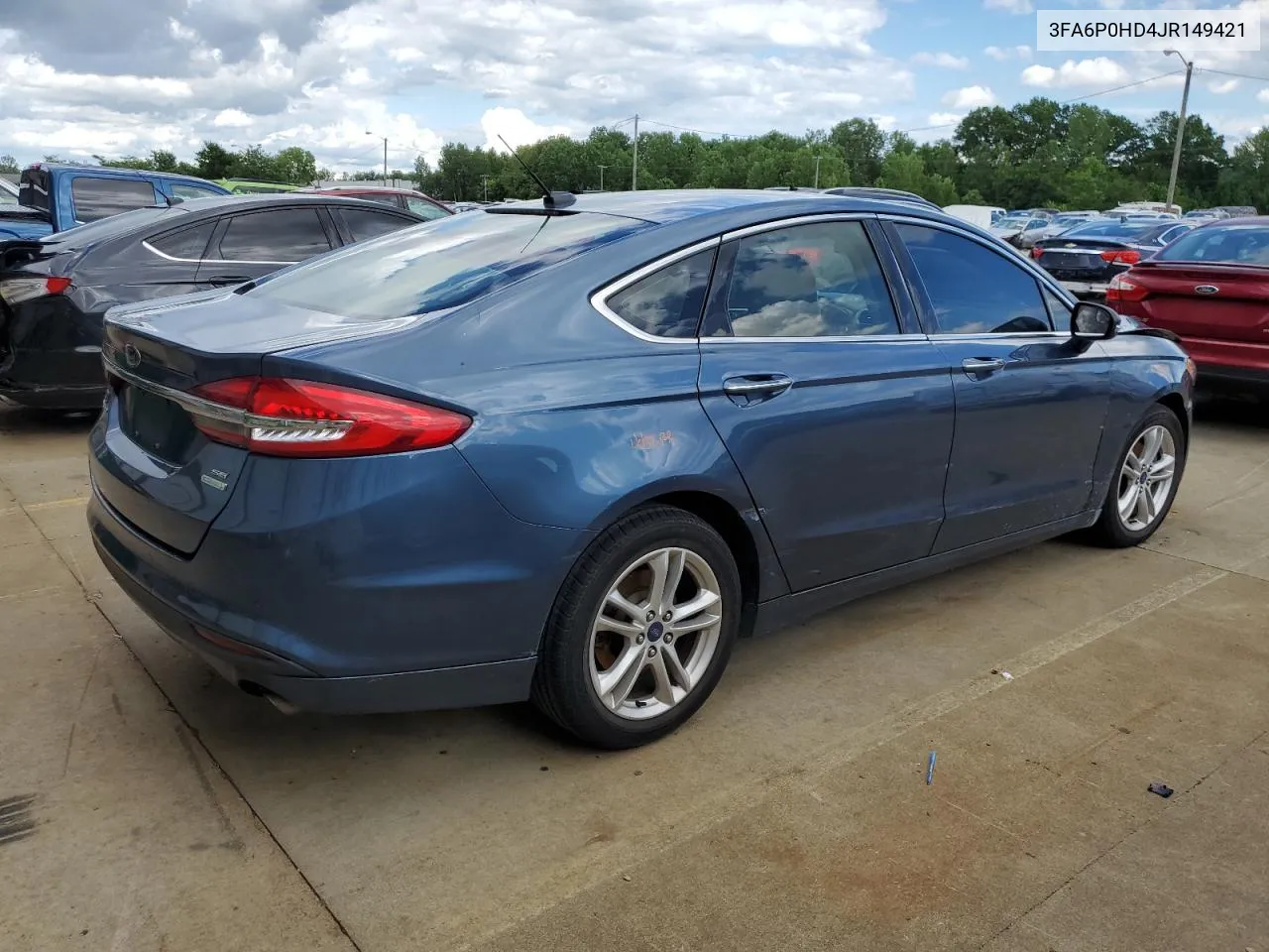 2018 Ford Fusion Se VIN: 3FA6P0HD4JR149421 Lot: 60987814