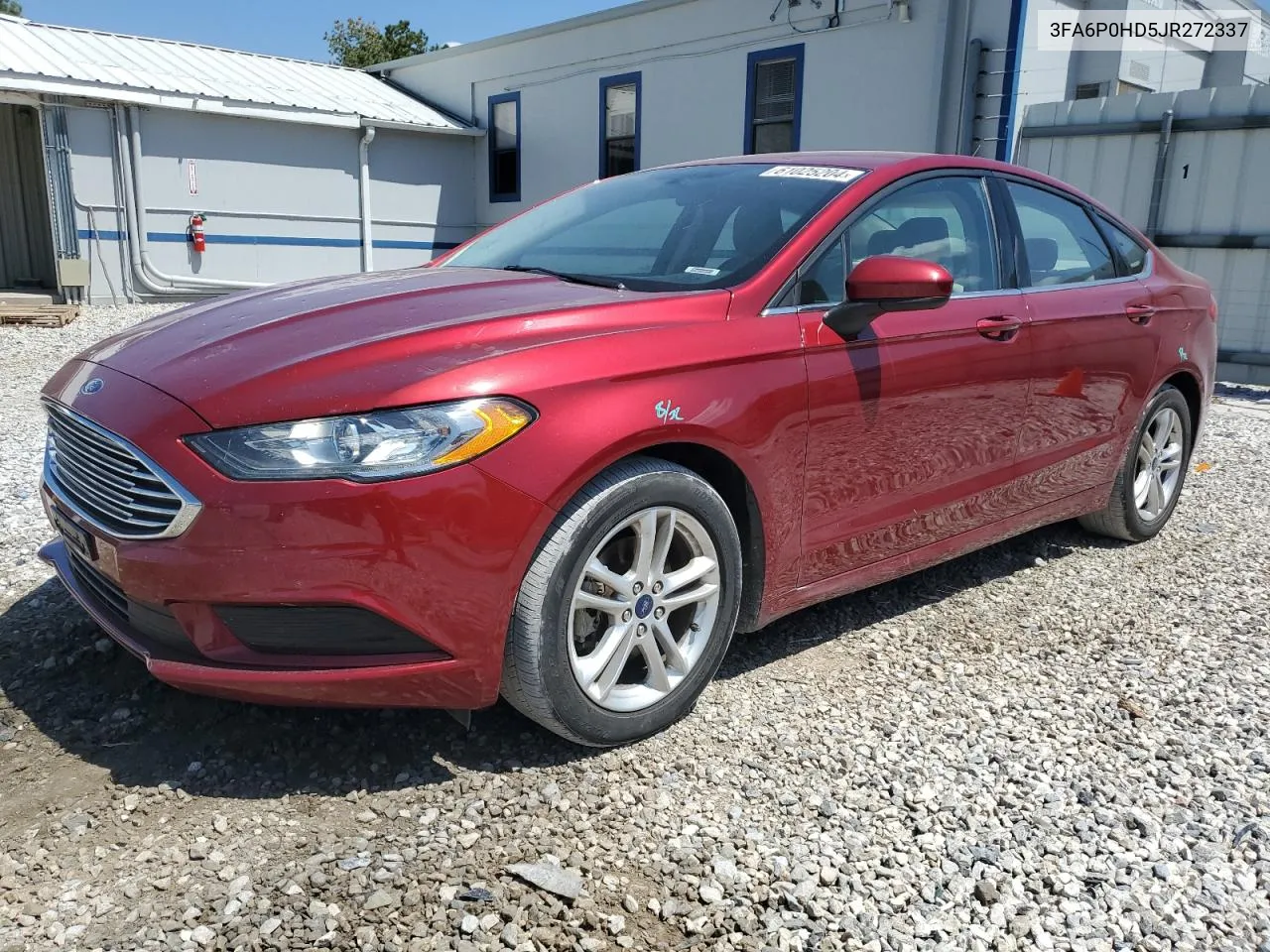 2018 Ford Fusion Se VIN: 3FA6P0HD5JR272337 Lot: 61025204