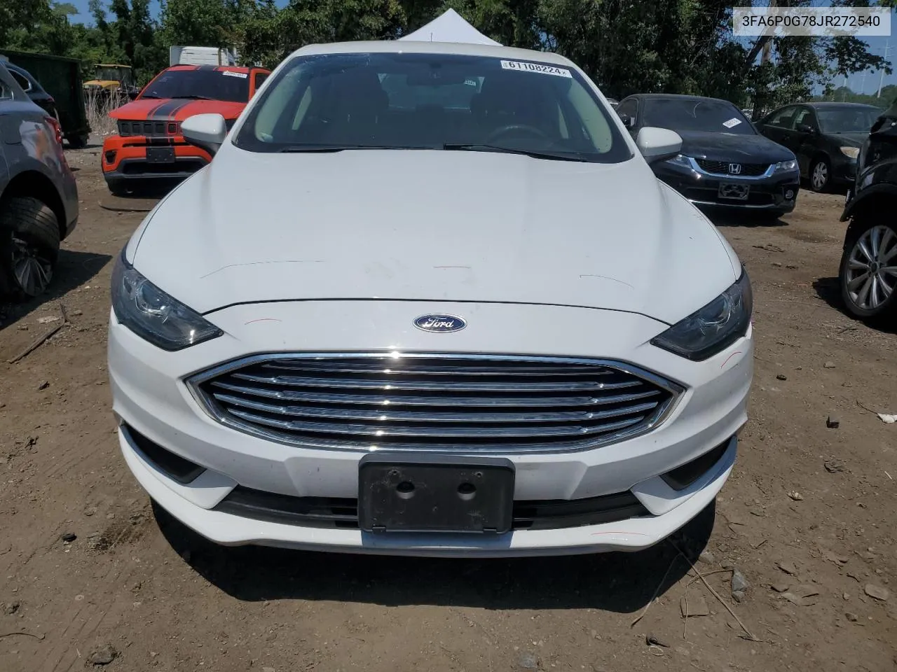 2018 Ford Fusion S VIN: 3FA6P0G78JR272540 Lot: 61108224