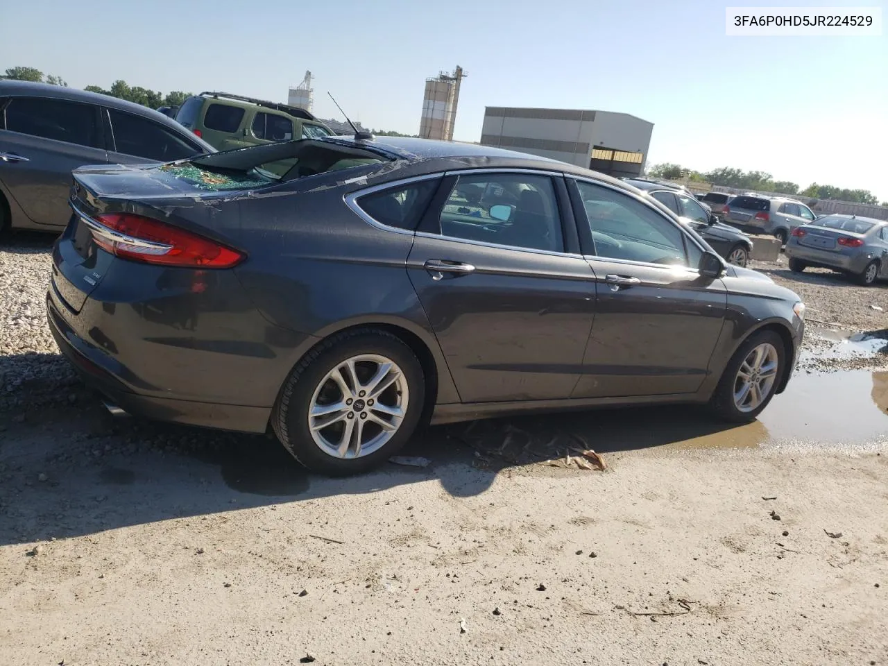 2018 Ford Fusion Se VIN: 3FA6P0HD5JR224529 Lot: 61240514