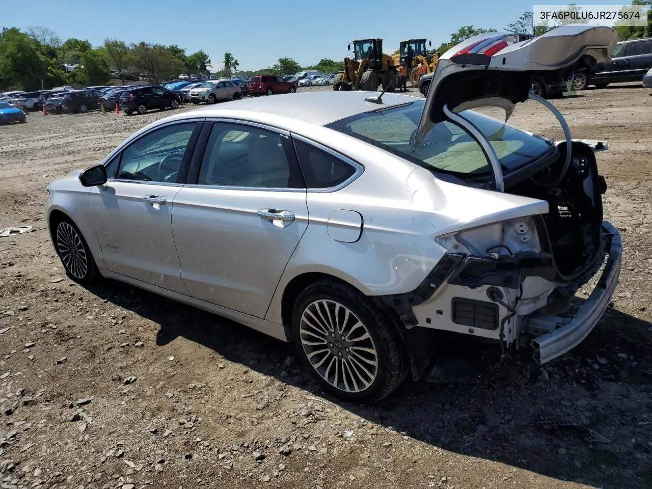 2018 Ford Fusion Se Hybrid VIN: 3FA6P0LU6JR275674 Lot: 62055914