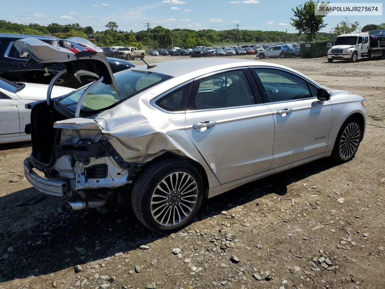 2018 Ford Fusion Se Hybrid VIN: 3FA6P0LU6JR275674 Lot: 62055914