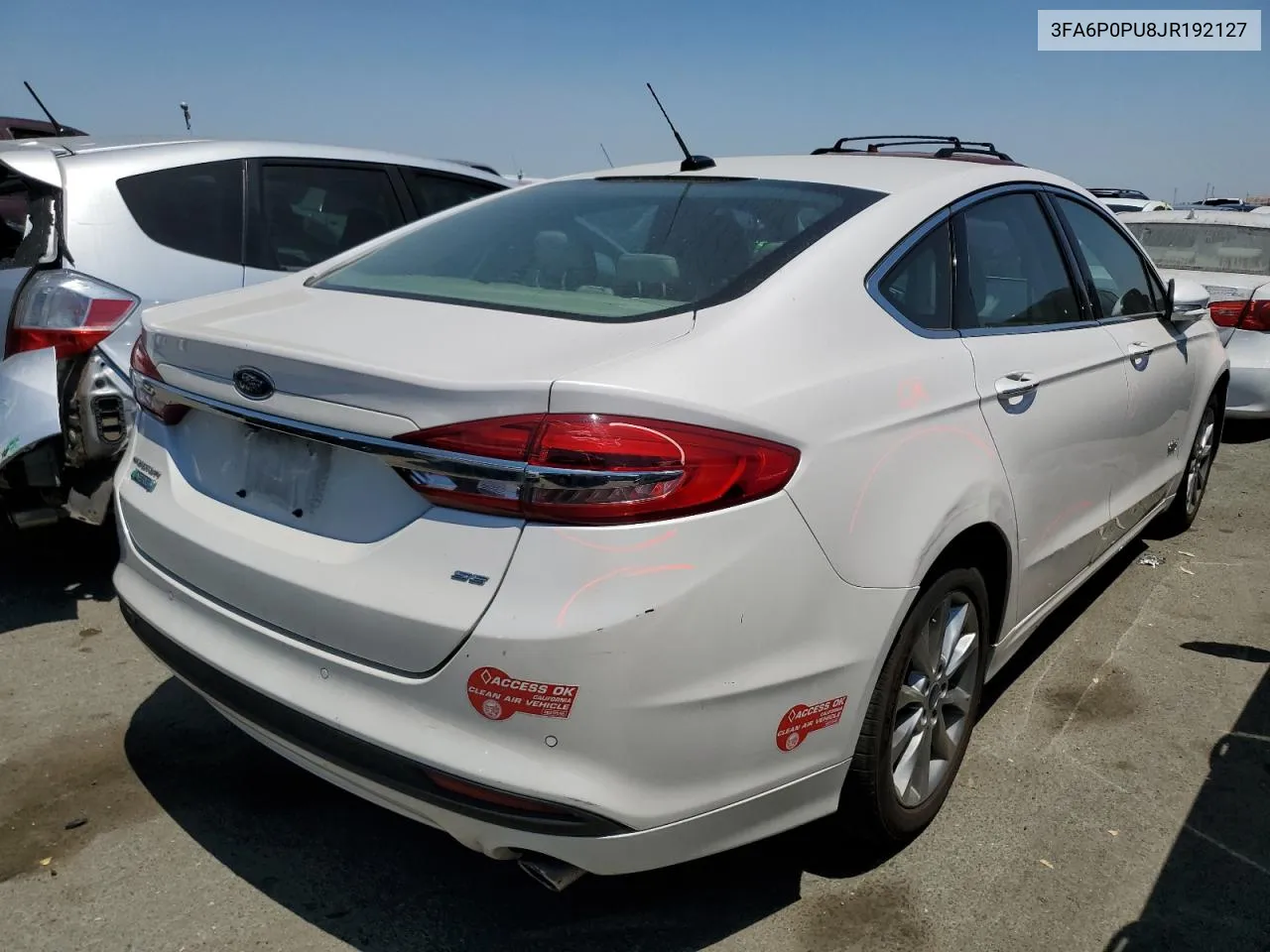 2018 Ford Fusion Se Phev VIN: 3FA6P0PU8JR192127 Lot: 62718694