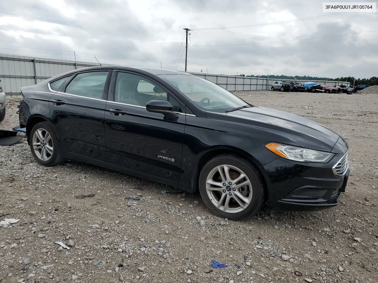 3FA6P0UU1JR100764 2018 Ford Fusion S Hybrid