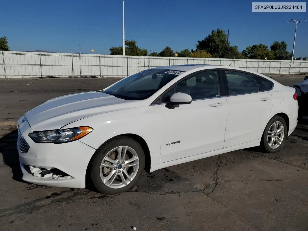 2018 Ford Fusion Se Hybrid VIN: 3FA6P0LU3JR234404 Lot: 63668424