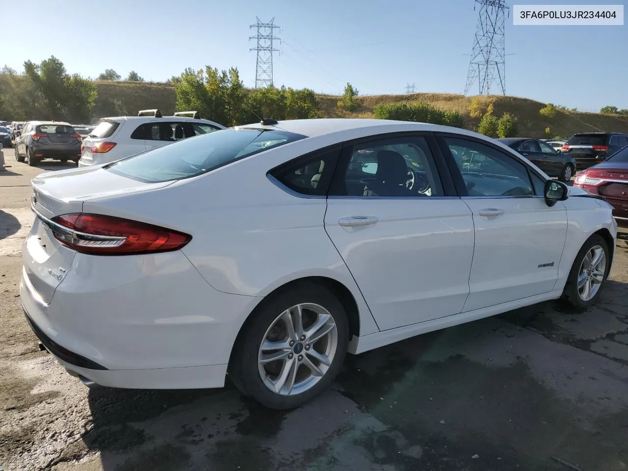 2018 Ford Fusion Se Hybrid VIN: 3FA6P0LU3JR234404 Lot: 63668424