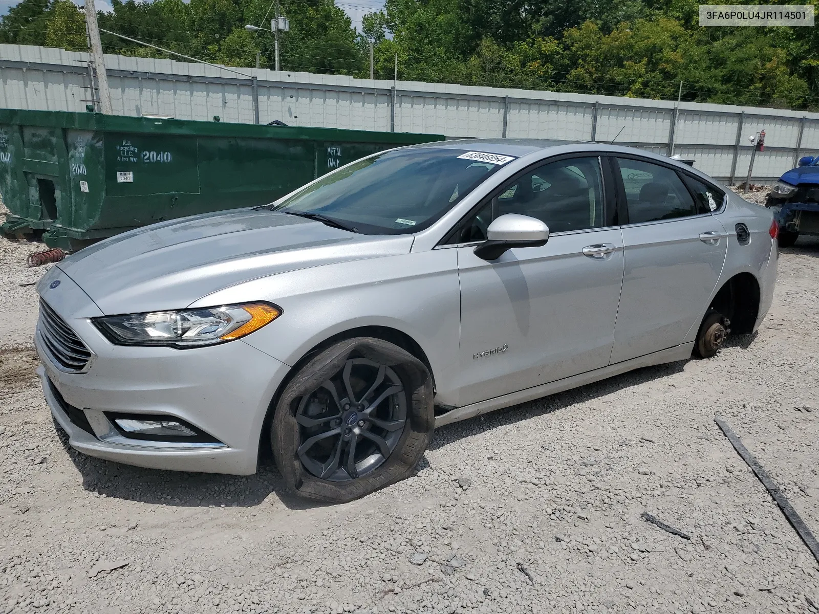 2018 Ford Fusion Se Hybrid VIN: 3FA6P0LU4JR114501 Lot: 63846854