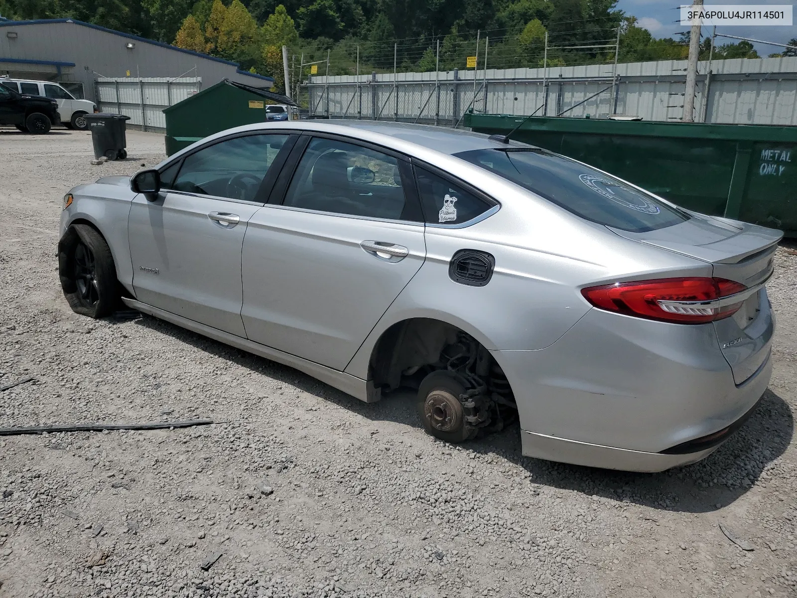 2018 Ford Fusion Se Hybrid VIN: 3FA6P0LU4JR114501 Lot: 63846854