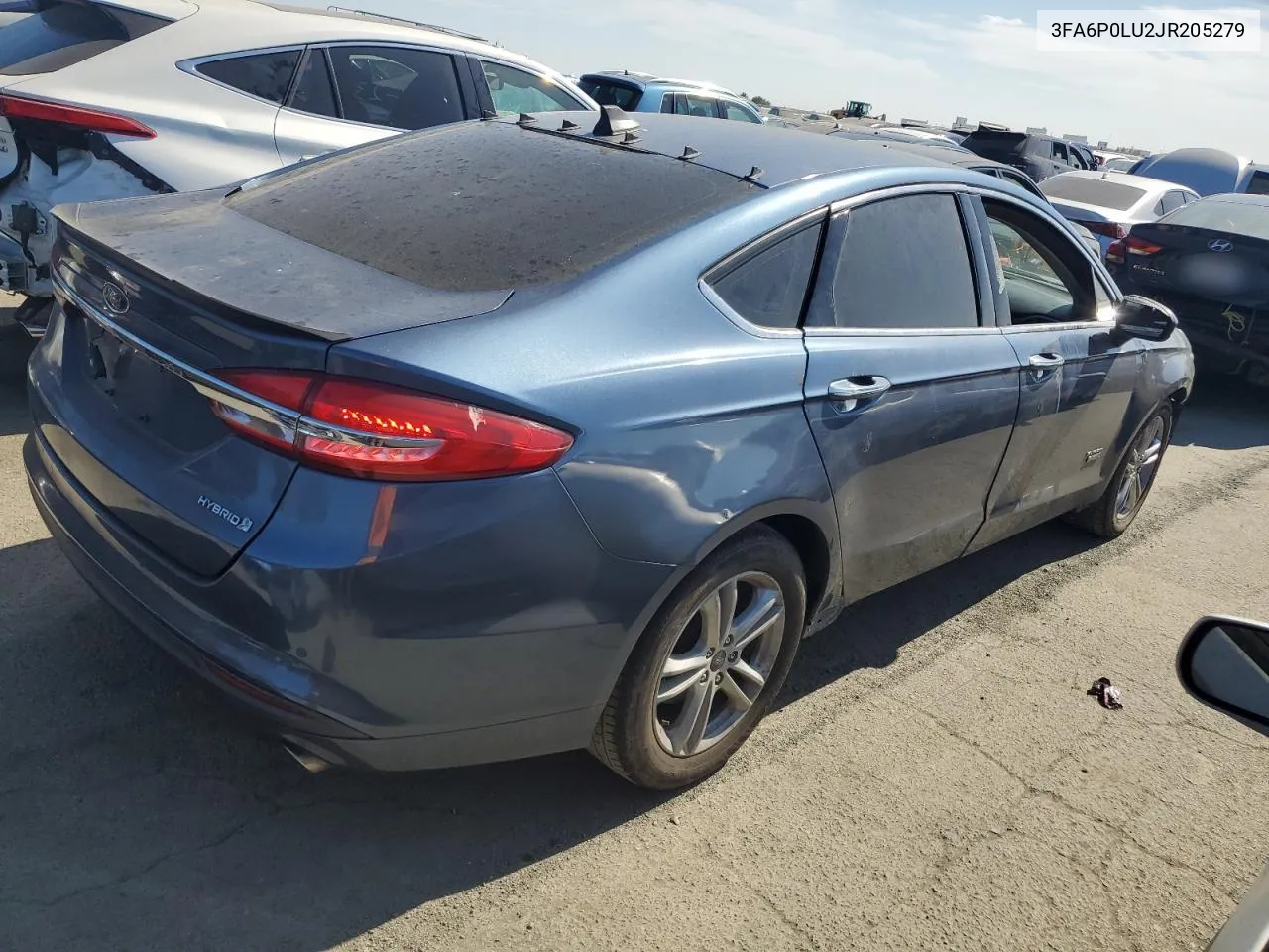 2018 Ford Fusion Se Hybrid VIN: 3FA6P0LU2JR205279 Lot: 64088364