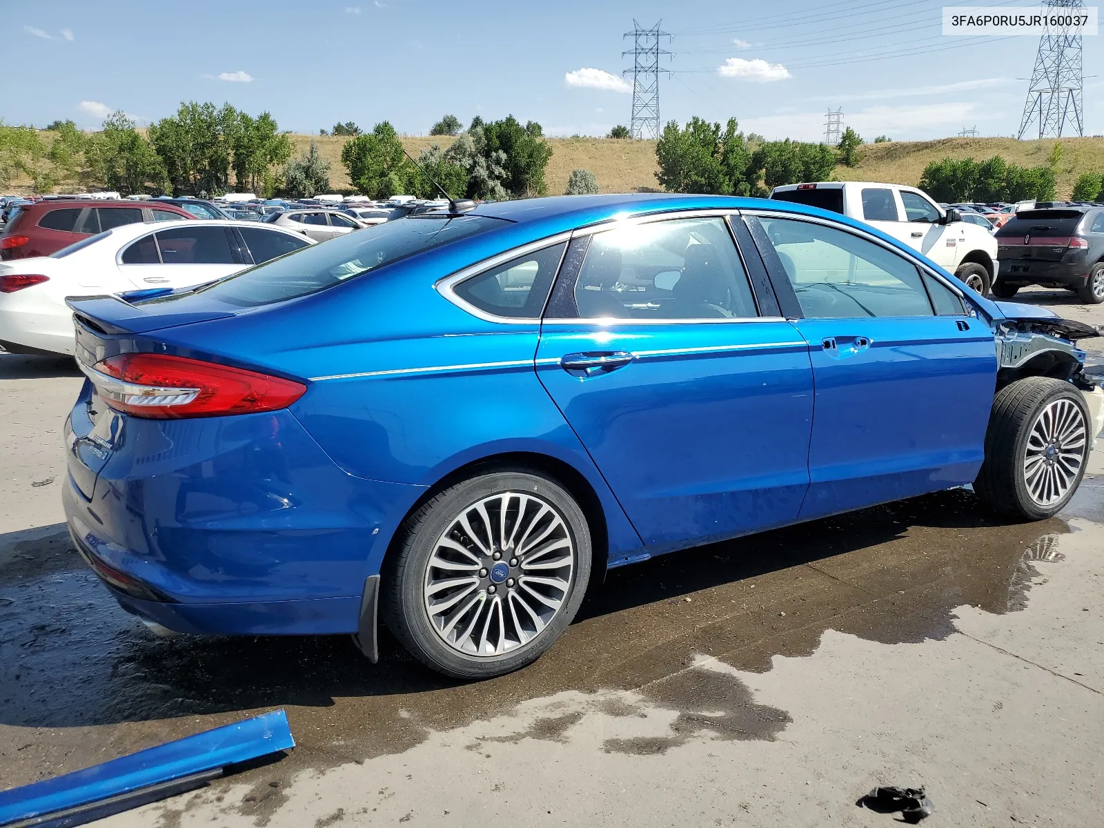 2018 Ford Fusion Titanium/Platinum Hev VIN: 3FA6P0RU5JR160037 Lot: 64276594