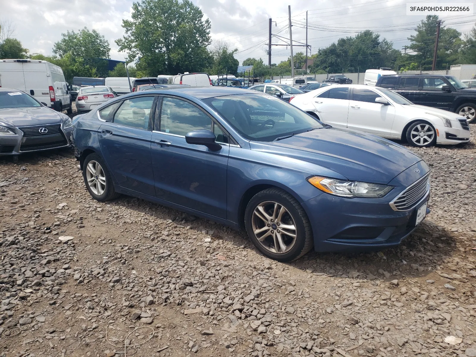 2018 Ford Fusion Se VIN: 3FA6P0HD5JR222666 Lot: 64369364