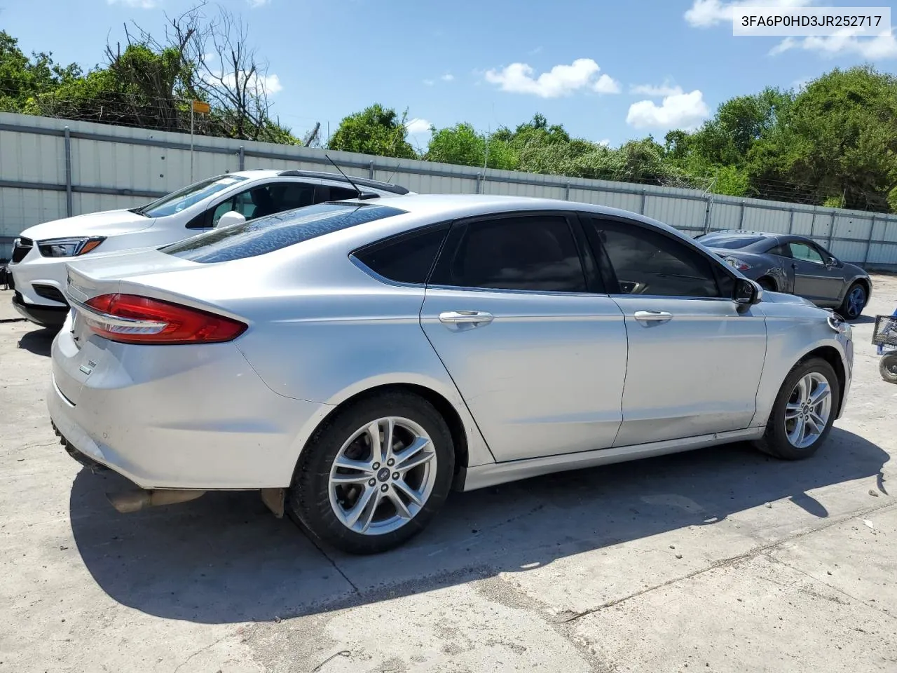 2018 Ford Fusion Se VIN: 3FA6P0HD3JR252717 Lot: 65133514