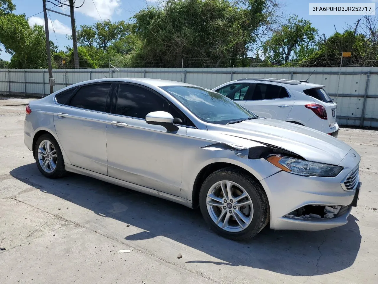 2018 Ford Fusion Se VIN: 3FA6P0HD3JR252717 Lot: 65133514