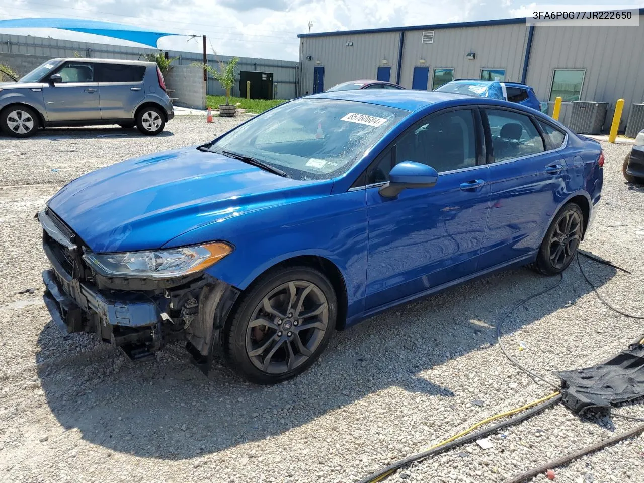 2018 Ford Fusion S VIN: 3FA6P0G77JR222650 Lot: 65760684