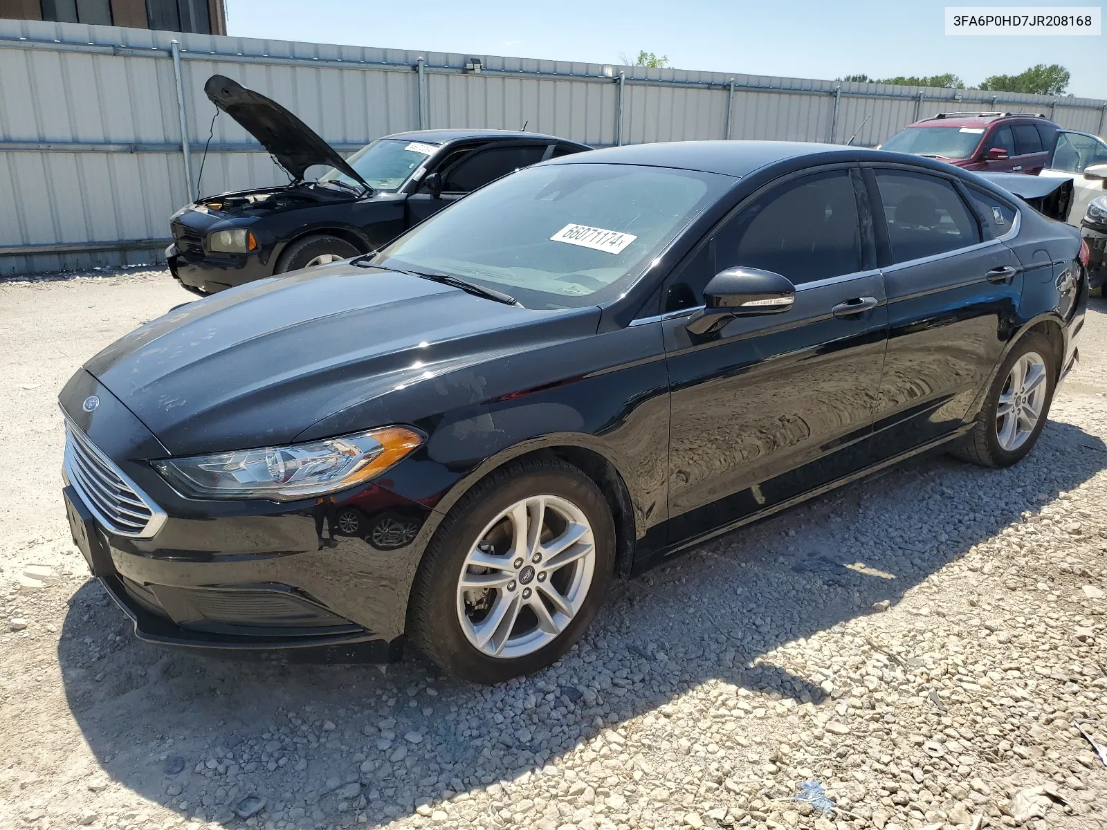 2018 Ford Fusion Se VIN: 3FA6P0HD7JR208168 Lot: 66071174