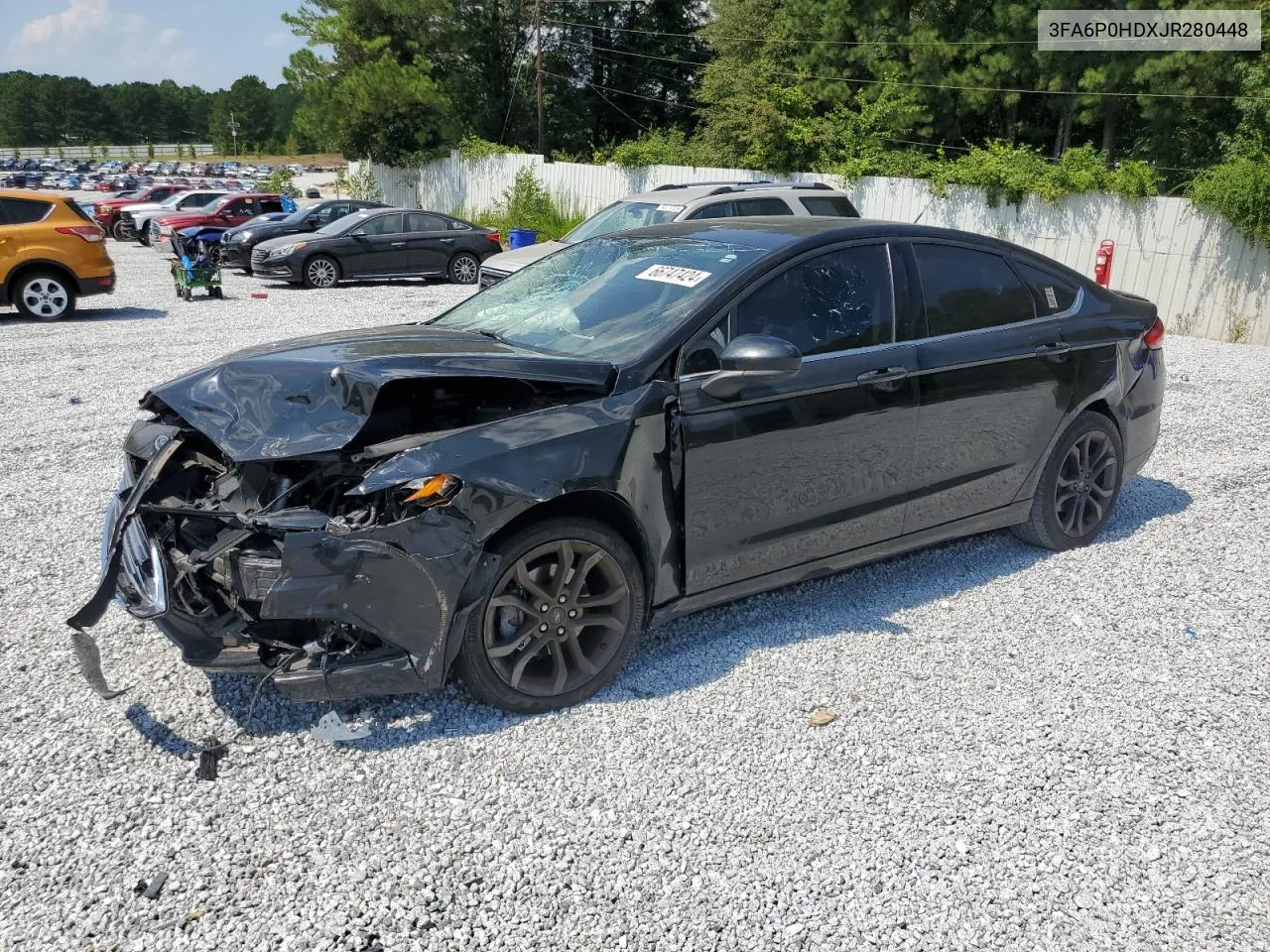 2018 Ford Fusion Se VIN: 3FA6P0HDXJR280448 Lot: 66747424