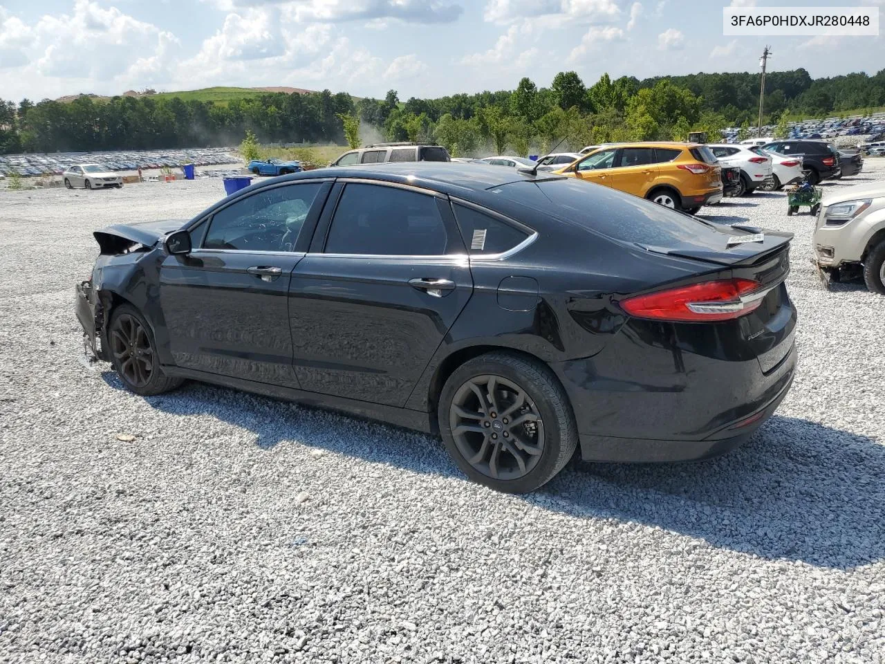 2018 Ford Fusion Se VIN: 3FA6P0HDXJR280448 Lot: 66747424