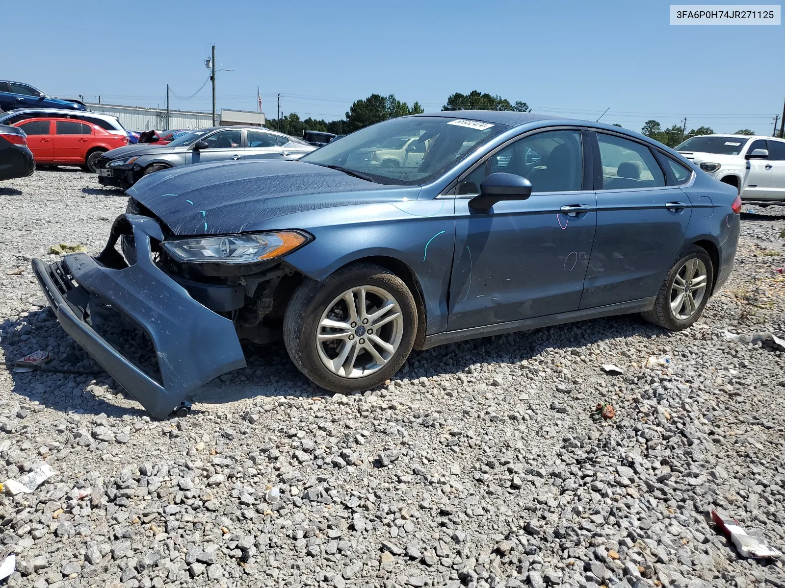 2018 Ford Fusion Se VIN: 3FA6P0H74JR271125 Lot: 66932424