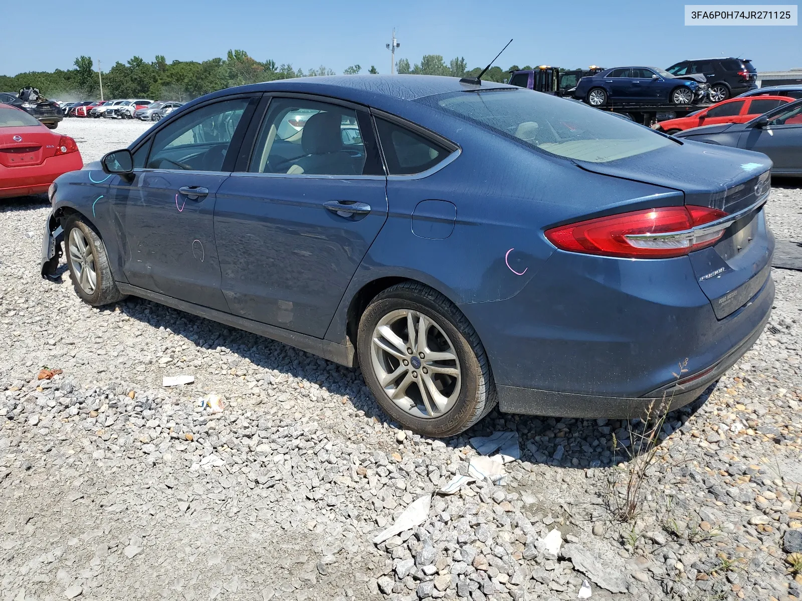 2018 Ford Fusion Se VIN: 3FA6P0H74JR271125 Lot: 66932424