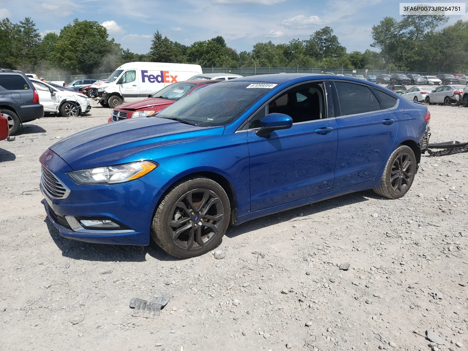 2018 Ford Fusion S VIN: 3FA6P0G73JR264751 Lot: 67098084