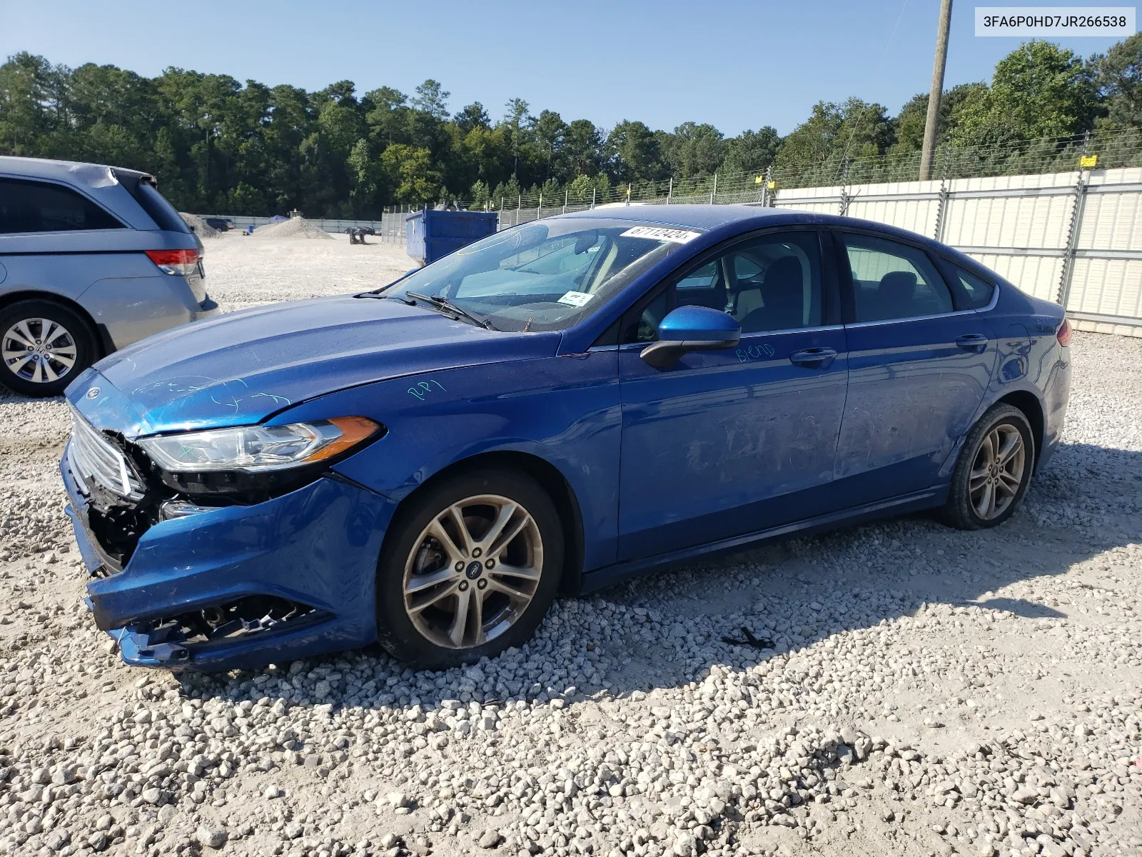 2018 Ford Fusion Se VIN: 3FA6P0HD7JR266538 Lot: 67112424